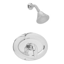 Single Handle Shower Valve Trim with Metal Lever Handle and Single Function Shower Head from the Reliant Collection