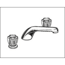 Double Handle Deck Mounted Roman Tub Filler Trim with Acrylic Knob Handles from the Colony Soft Series