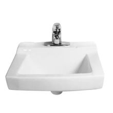 Declyn 18-1/2" Rectangular Vitreous China Wall Mounted Bathroom Sink with 3 Faucet Holes - Less Overflow