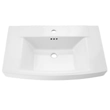 Townsend 30" Fireclay Pedestal Bathroom Sink with Single Faucet Hole and Overflow - Less Pedestal