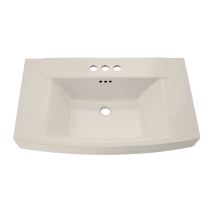 Townsend 30" Fireclay Pedestal Bathroom Sink with 3 Faucet Holes at 4" Centers and Overflow - Less Pedestal
