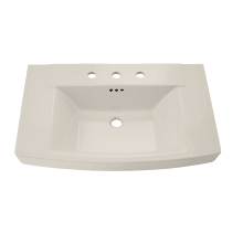 Townsend 30" Fireclay Pedestal Bathroom Sink with 3 Faucet Holes at 8" Centers and Overflow - Less Pedestal
