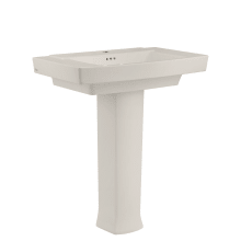 Townsend 30" Fireclay Pedestal Bathroom Sink with Single Faucet Hole and Overflow - Includes Right Height® Pedestal