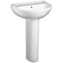 Evolution 24" Pedestal Lavatory Sink Combo with 4" Centers and Pedestal Leg