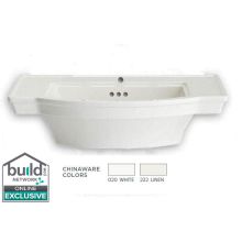 Estate 24" Pedestal Bathroom Sink Only with 1 Hole Drilled and Overflow