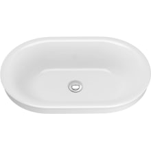 Studio S 22-1/2" Oval Vitreous China Vessel Bathroom Sink with Overflow