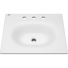 Studio S 24" Vitreous China Vanity Top with 3 Pre-Drilled Faucet Holes