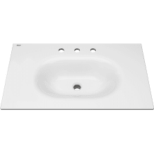 Studio S 33" Vitreous China Vanity Top with 3 Pre-Drilled Faucet Holes