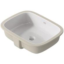 Aspirations 20" Rectangular Vitreous China Undermount Bathroom Sink with Center Drain Placement