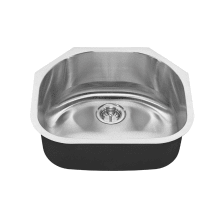 Portsmouth 23-3/16" Single Basin Stainless Steel Kitchen Sink for Undermount Installations - Drain Included