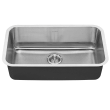 Portsmouth 29-3/4" Single Basin Stainless Steel Kitchen Sink for Undermount Installations - Drain Included