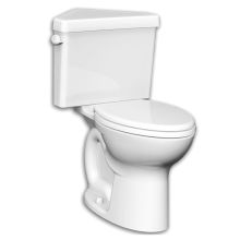 White Cadet Pro Round Two-Piece Corner Toilet with Performance Flushing System, Right Height Bowl and Everclean Surface