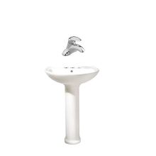 Cadet Bathroom Package with Pedestal Sink and Centerset Bathroom Faucet