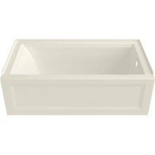 Town Square S 60" Three Wall Alcove Acrylic and Fiberglass Soaking Tub with Right Drain