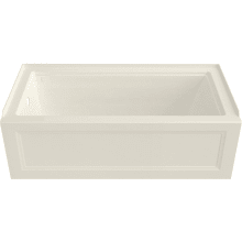 Town Square S 60" Three Wall Alcove Acrylic and Fiberglass Soaking Tub with Left Drain