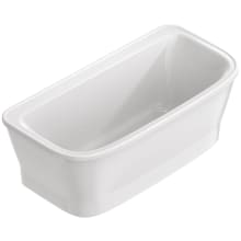 Aspirations 68.00" Free Standing Acrylic, Fiberglass Soaking Tub with Center Drain Placement