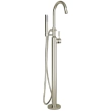Cadet Floor Mounted Tub Filler with Built-In Diverter - Includes Hand Shower and Rough-In Valve