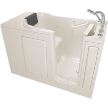 Premium 48" Walk-In Whirlpool Bathtub with Right-Hand Drain, Comfort Jets, and Quick Drain Pump - Roman Tub Filler and Handshower Included