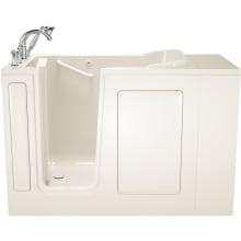 Value 48" Gelcoat Walk-In Soaking Bathtub for Alcove Installation with Left Drain