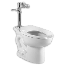 Madera Elongated One-Piece Toilet with EverClean Surface, Top Spud, and Manual Flushometer Included - Less Seat