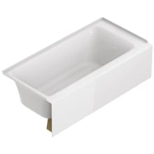 Aspirations 60" Three Wall Alcove Acrylic Soaking Tub with Left Drain, Drain Assembly, and Overflow