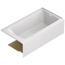 Aspirations 60" Three Wall Alcove Acrylic Soaking Tub with Right Drain, Drain Assembly, and Overflow
