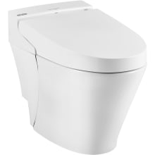 Advanced Clean 0.92 or 1.32 GPF Dual Flush One Piece Elongated Chair Height Toilet with Hand Lever - Bidet Seat Included