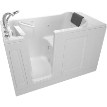 Luxury 50-1/2" Walk-In Whirlpool / Air Bathtub with Left-Hand Drain, Chromatherapy, and Quick Drain Pump - Roman Tub Filler and Handshower Included