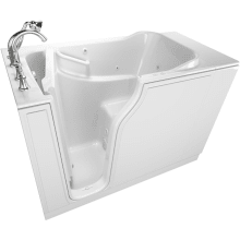 Value 52" Acrylic Walk-In Air / Whirlpool Bathtub for Alcove Installation with Left Drain