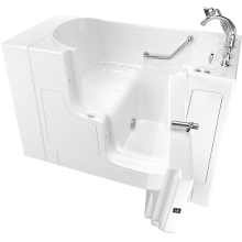 Value 52" Walk-In Air Bathtub with Right-Hand Drain, Comfort Jets, and Quick Drain Pump - Roman Tub Filler and Handshower Included