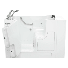 Premium 52" Walk-In Air / Whirlpool Gelcoat Tub with Left Door/Drain and Tub Faucet