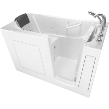 Premium 59-1/2" Walk-In Whirlpool / Air Bathtub with Right-Hand Drain, Chromatherapy, and Quick Drain Pump - Roman Tub Filler and Handshower Included