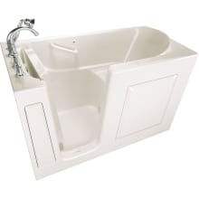 Value 60" Gelcoat Walk-In Air Bathtub for Alcove Installation with Left Drain