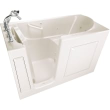 Value 60" Gelcoat Walk-In Air / Whirlpool Bathtub for Alcove Installation with Left Drain
