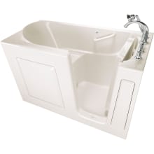 Value 60" Gelcoat Walk-In Soaking Bathtub for Alcove Installation with Right Drain