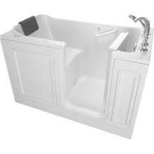 Luxury 59-1/2" Walk-In Air Bathtub with Right-Hand Drain, Comfort Jets, and Quick Drain Pump - Roman Tub Filler and Handshower Included