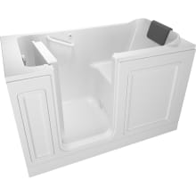Luxury 59-1/2" Walk-In Soaking Bathtub with Left-Hand Drain, Comfort Jets, and Quick Drain Pump - Roman Tub Filler and Handshower Included