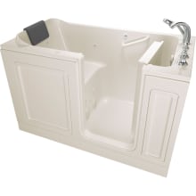 Luxury 59-1/2" Walk-In Whirlpool Bathtub with Right-Hand Drain, Comfort Jets, and Quick Drain Pump - Roman Tub Filler and Handshower Included