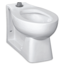 Huron Elongated Toilet Bowl Only With Top Spud And Bed Pan Lugs - Less Seat and Flushometer