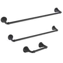 Delancey 3 Piece Bathroom Package with 24" Towel Bar, 18" Towel Bar, and Toilet Paper Holder