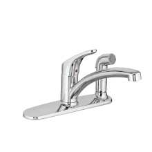 Colony Pro Single Handle Kitchen Faucet - Includes Integrated Side Spray with Escutcheon Plate