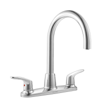 Colony Pro Double Handle High-Arch Gooseneck Kitchen Faucet - Includes Side Spray