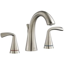 Fluent 1.2 GPM Widespread Bathroom Faucet with Red and Blue Indicators and Pop-Up Drain Assembly