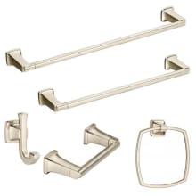 Townsend 5 Piece Bathroom Package with 24" Towel Bar, 18" Towel Bar, Robe Hook, Towel Ring, and Toilet Paper Holder