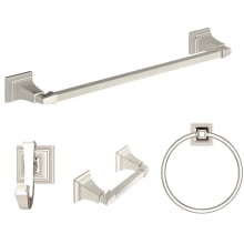 TS Series 4 Piece Bathroom Package with 24" Towel Bar, Robe Hook, Towel Ring, and Toilet Paper Holder