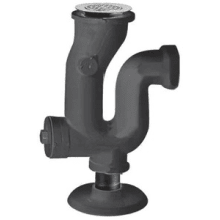 P-Trap with strainer outlet to wall threaded 3" inside for cast iron service sinks