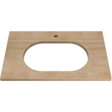 Studio S 33" Wood Vanity Top with Pre-Drilled Single Faucet Hole