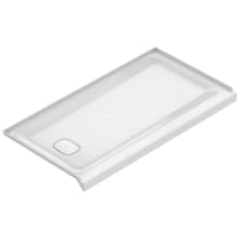 Aspirations 60" x 32" Rectangular Shower Base with Single Threshold and Left Drain