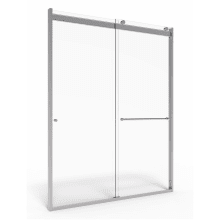 Shower Door Collection 76" High x 60" Wide Sliding Framed Shower Door with Clear Glass