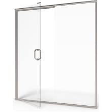 Shower Door Collection 76" High x 60" Wide Hinged Framed Shower Door with Clear Glass